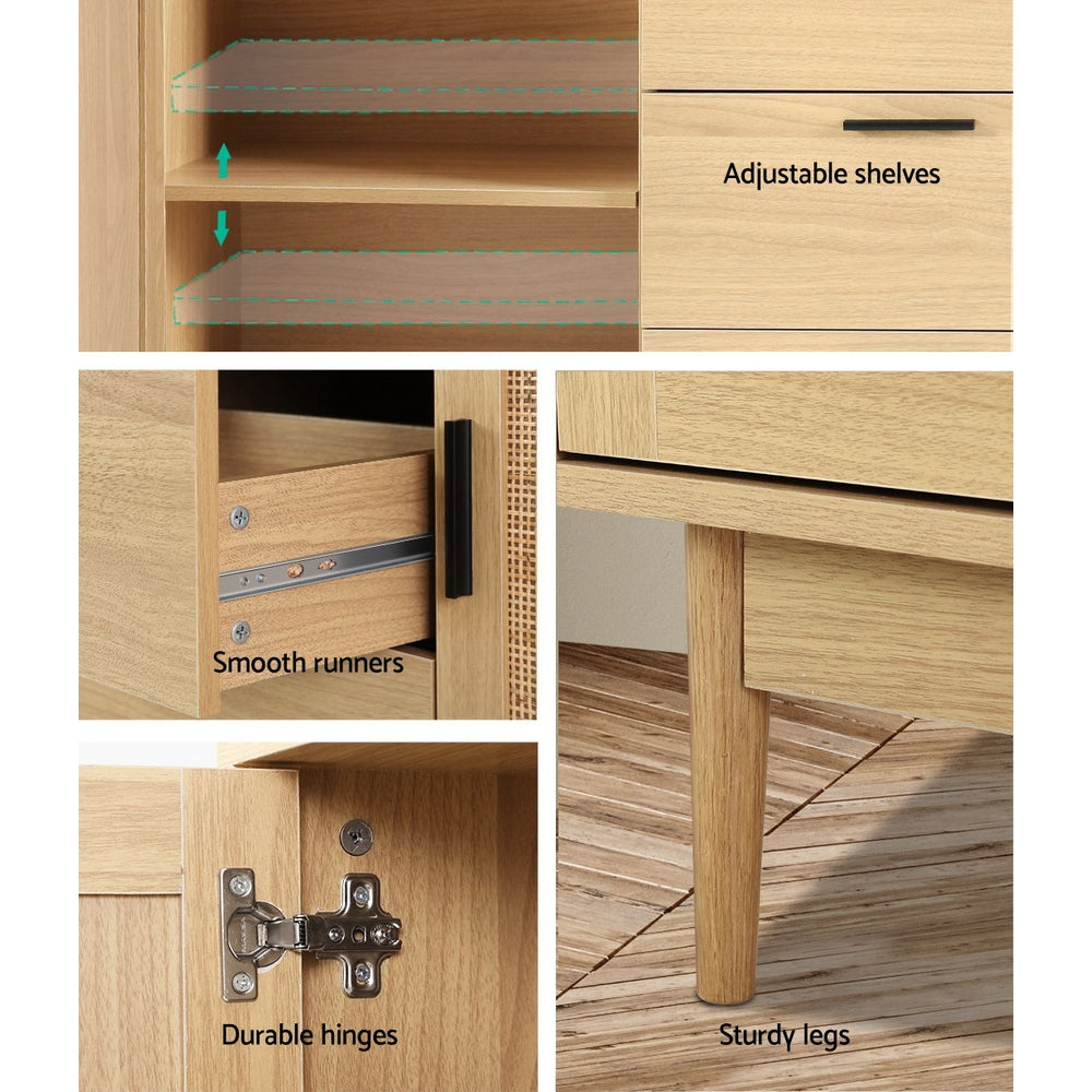 Adelle Rattan Sideboard Kitchen Buffet